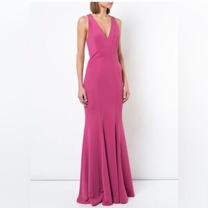 Nwt zac posen red serena gown
